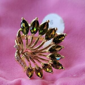 Green Peacock Ring